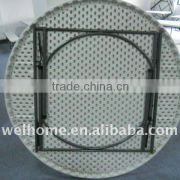 foldable white round plastic folding table