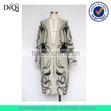 2016 new long sleeve style woman portrait cardigan