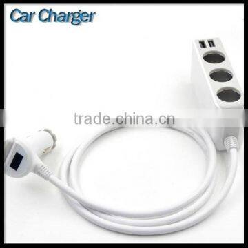 3 Cigarette Lighter Socket Factory Price 4 In 1 Car Usb Charger