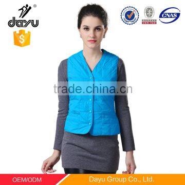 V-neck collar quilted jacket women winter sleeveless waistcoat vest down vest