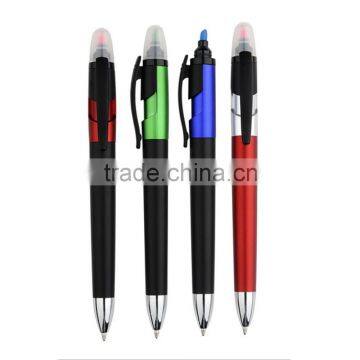 High quality promotional new wholesale Fancy Colour double take Highlight ball Pen