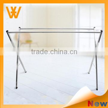 X shape thick metal clothes horse foldable stainless steel clothes rack