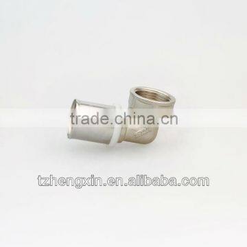 16X1/2" High Quality Brass Elbow Chrome Plated Pipe Fitting photo-2