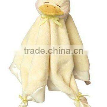 ultra soft and unbelievably cute yellow Snuggler blanket baby plush toys with embroidery