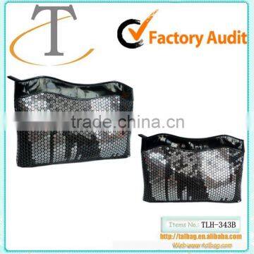 Black Sexy ladies Sequin PVC Evening Clutch bag