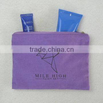 2016 good quality simple canvas zipper bags wholesale