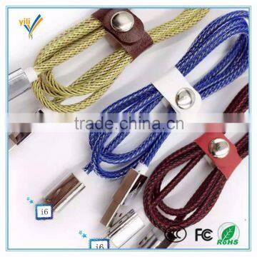 Wholesale 1M braided usb cable quick charging micro usb data cable