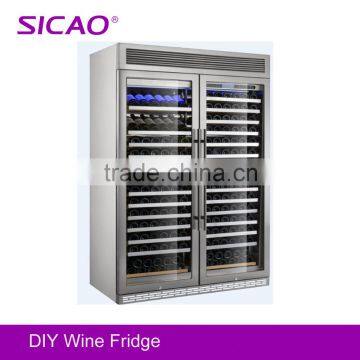 528 bottles Costomized Wine Cellar/Glass Door Wine Cooler/Display Fridge