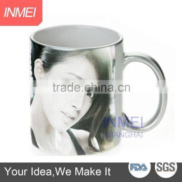 sublimation photo mugs silver color