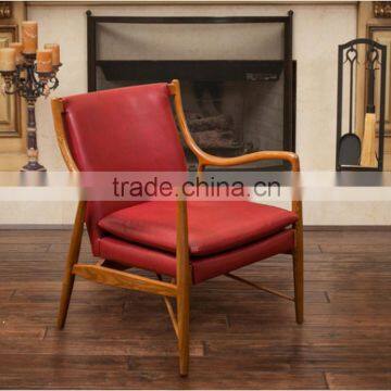 diamond mid-century modern walnut finished lounge chair with hand-stained wood base