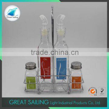 1L Glass Oil/Vinegar Bottle Set