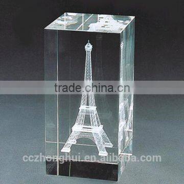 2016 New design 3d laser crystal cube