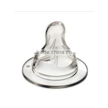 BPA Free Silicone Baby Nipple, Transparent Baby Feeding Nipple