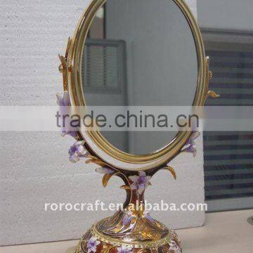 craft pewter design enamel paint gift table stand mirror