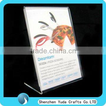 acrylic poster/menu /sign/leaflet/label holder acrylic a4 paper holder