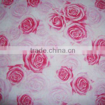 100% cotton rose print fabric