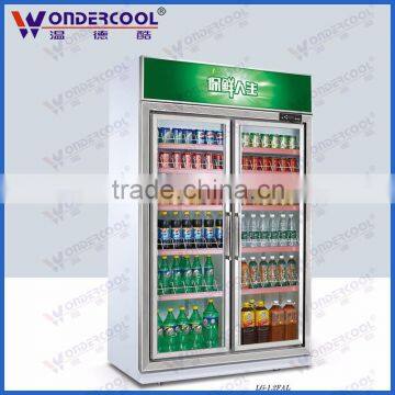 688L Soft Drink Commercial Used Vertical Double Door Display Coolers photo-2