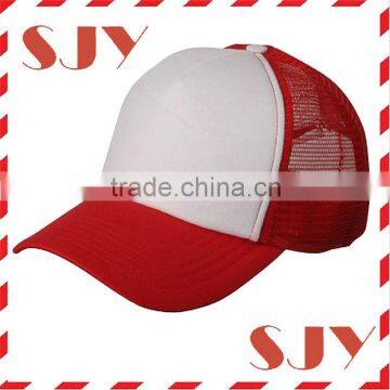 pre-curved brim trucker fitted blank mesh cap