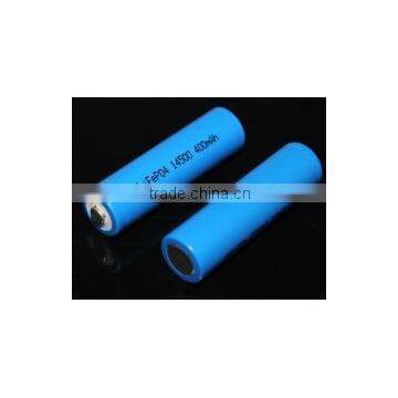Price LiFePo4 14500 400mah battery