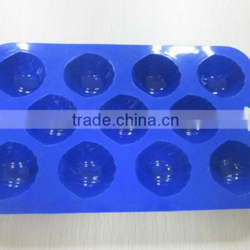 wholesale seashell shape flexible silicone ice cube tray