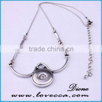 Silver wholesale fashion women necklace snap button jewelry with top quality