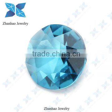 Machine cut aquamarine glass synthetic gemstone