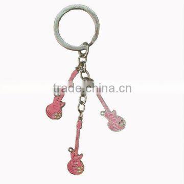 new design keyring guitar custom metal keychain