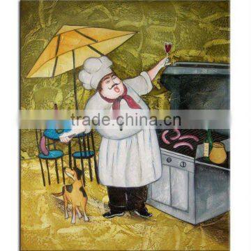 Chef oil painting