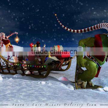 Christmas canvas poster of Santa's delivery