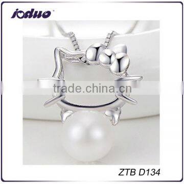 New cute cat 925 Sterling Silver Pendant wholesale fashion jewelry