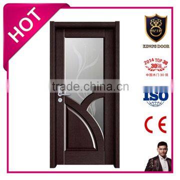 Combined wooden doors with glass for toliet