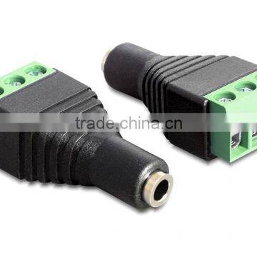 3.5mm 1/8" Stereo Female Plug To AV Screw Video AV Balun Terminal 3.5 Audio Plug Audio Connector Adapter