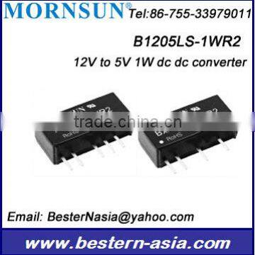 12V to 5V 1W dc dc converter Mornsun B1205LS-1WR2