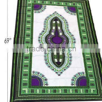 vintage retro HIPPIE BOHO GYPSY ART music festival African Dashiki cotton fabric piece 2 yards