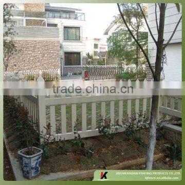 Tan color plastic garden fence