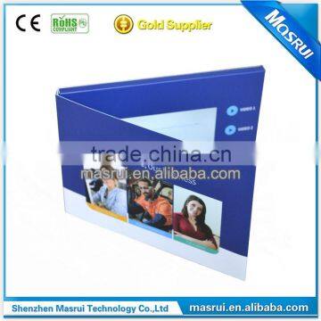 Promotional Card Product Type and Paper Material video advertising card ,Battery Rechargeable ,Custom print