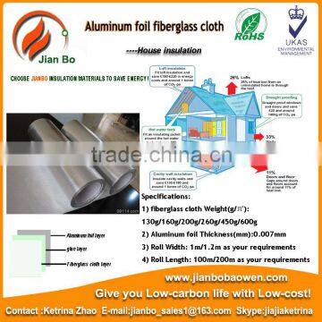 Aluminum foil fiberglass cloth as container liner insulation material