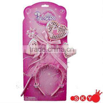 2014 Girls dress up sets princess hair accessories for kids