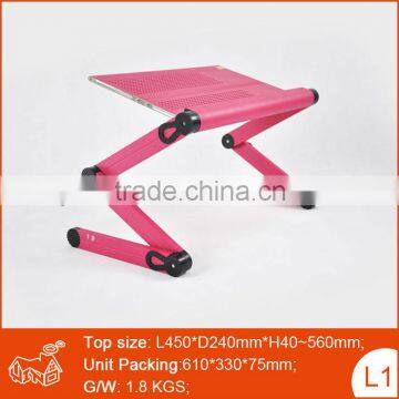 light yet strong portable slim computer stand used for bedroom