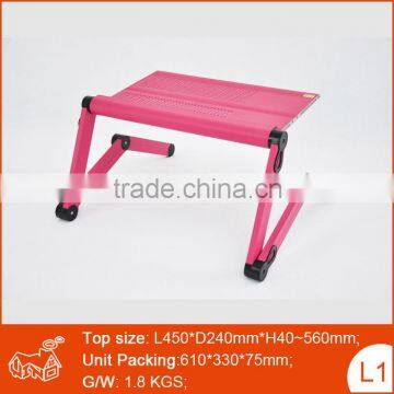 Portable folding table tray stand computer cooling desk tray