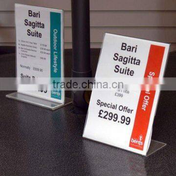 acrylic table top sign holders, sign holder, menu holder