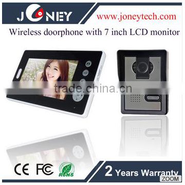 Wireless 7 inch Video Door Phone Intercom Doorbell Home Security Ir Camera Monitor doorphone