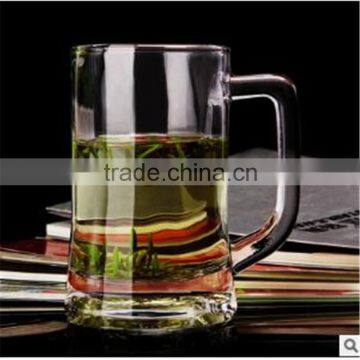 Promotional Custom Design Tall Glass Beverage/Glass Beer Mug With Handle photo-2