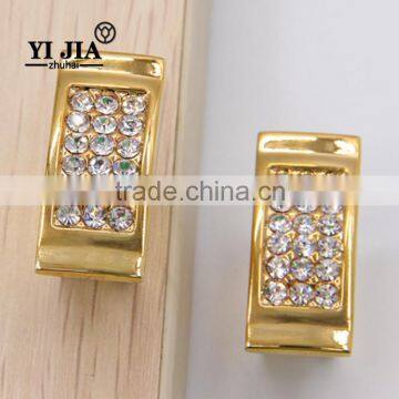 Golden Drawer Zinc Alloy Crystal Furniture Glass Handles