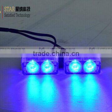 Factory price led bule strobe visor deck dash light grill motorcycle light XN-266-4