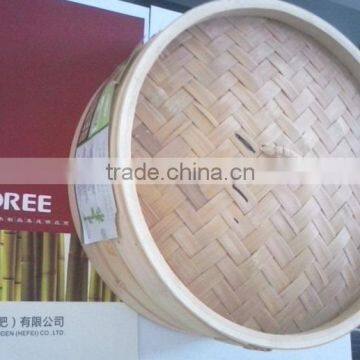 25cm big size tranditional one tier bamboo steamer with lid