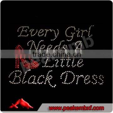 Every Girl Needs A Little Black Dress Rhinestone High Heel Custom Designs