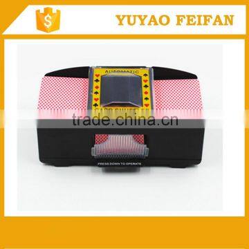 Hot design 2 decks automatic custom logo printed plastic poker card shuffler