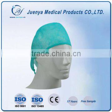 Disposable surgical cap with tie