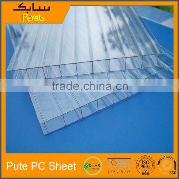 Clear greenhouse polycarbonate glazing sheet